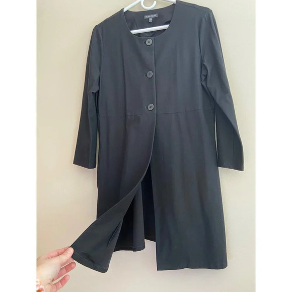 Eileen Fisher  Black Three Button Cardigan Jacket Career Size Small - Picture 5 of 14